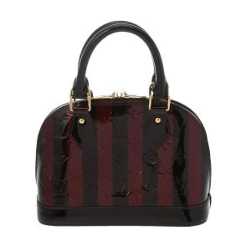 Louis Vuitton Monogram Alma Amarante Top Handle Bag Rouge Red Purple